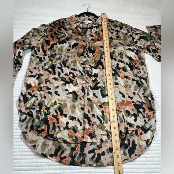Entro Earth Tone Print Fall Blouse. Size Small. #fall #weartowork #career - Picture 6 of 8